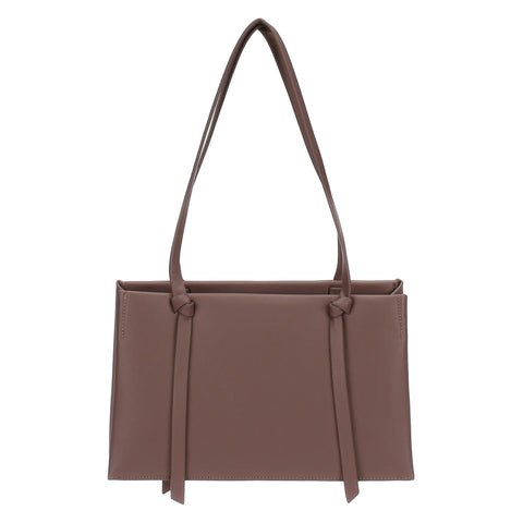 Shopper in ecopelle con incrocio