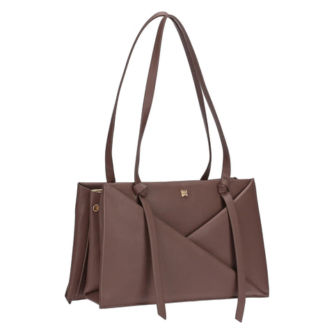 Shopper in ecopelle con incrocio