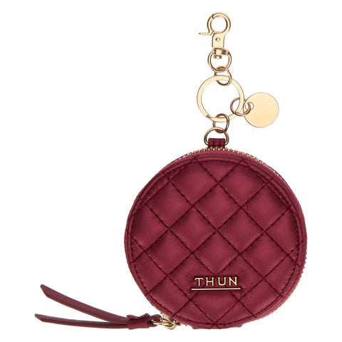 Portachiavi rotondo con zip, cherry