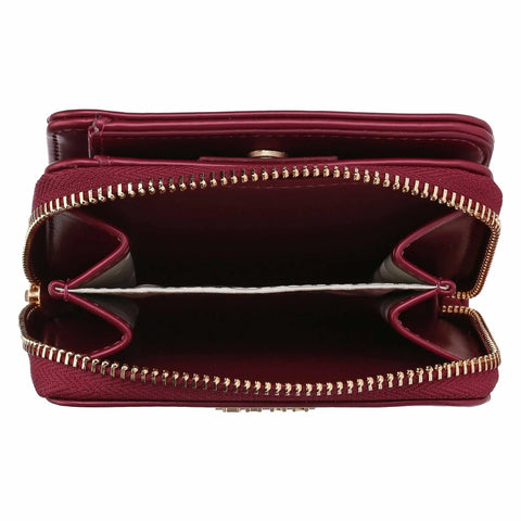 Portafoglio in ecopelle piccolo, cherry