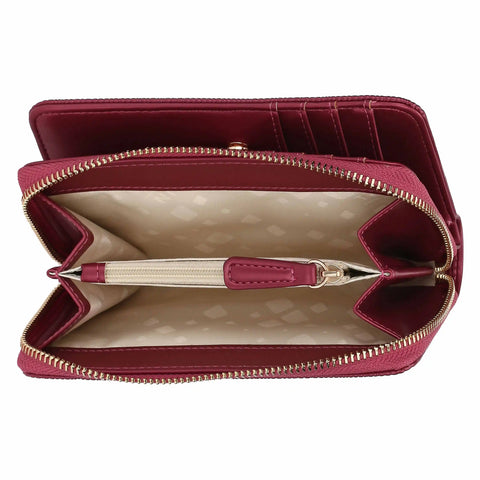 Portafoglio in ecopelle medio, cherry