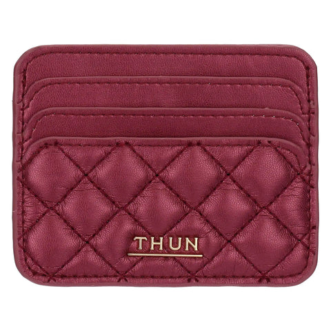 Porta carte in ecopelle, cherry