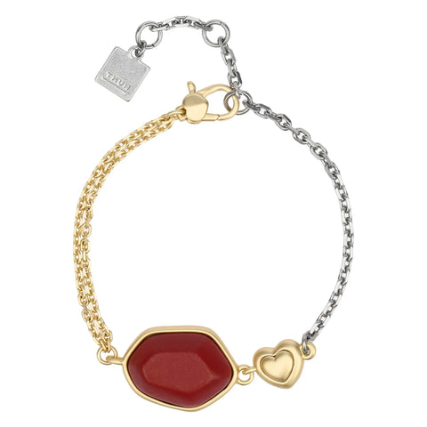 Bracciale con pietra ceramica e cuore