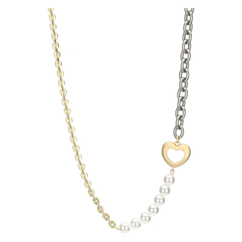 Collana con cuore e perle