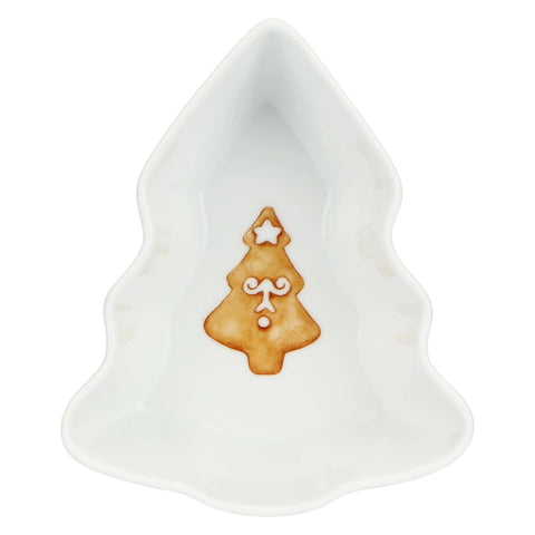 Ciotola a forma di albero di Natale in porcellana, media