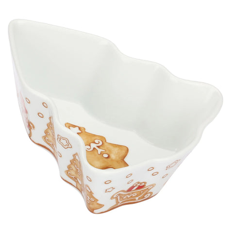 Ciotola a forma di albero di Natale in porcellana, media