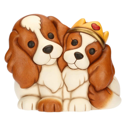 Coppia Cani Cavalier King ceramica