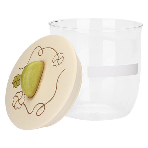 Barattolo in vetro con coperchio, grande, quadrifoglio Thun