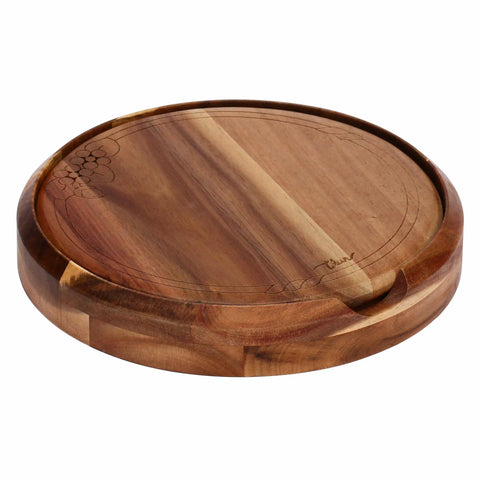 Set tagliere con coltelli formaggio Country Bloom