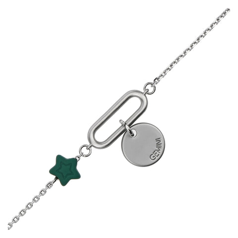 Bracciale con stella e pendente "Gemelli"