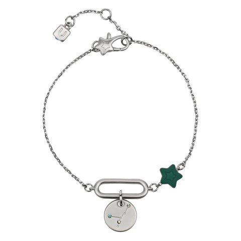 Bracciale con stella e pendente "Cancro"
