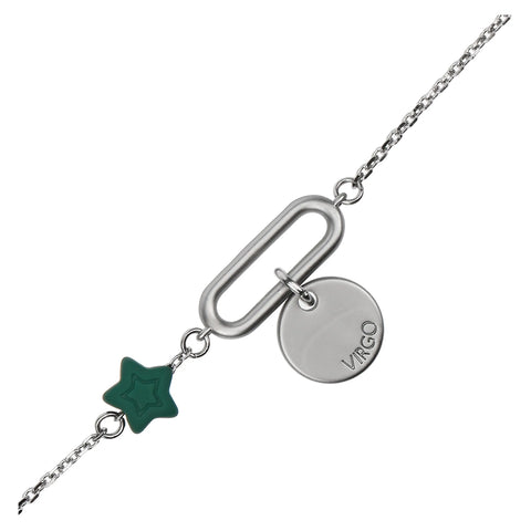 Bracciale con stella e pendente "Vergine"