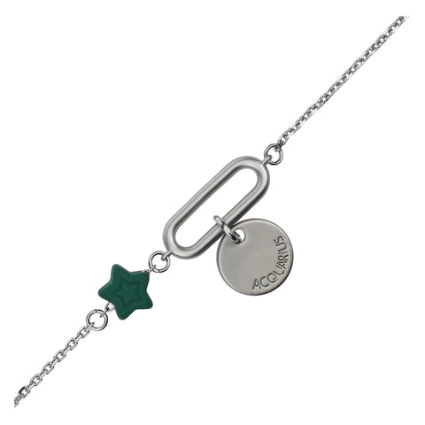 Bracciale con stella e pendente "Acquario"