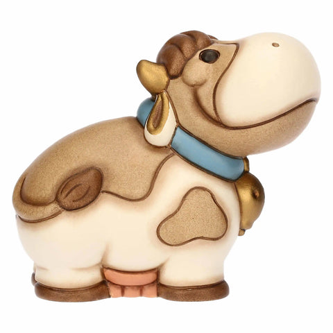 Mucca Gigliola in ceramica, piccola Thun