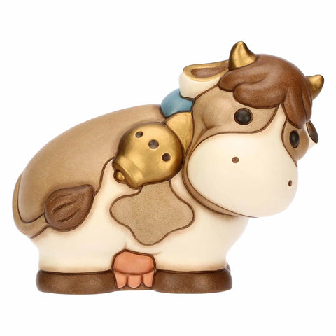 Mucca Gigliola in ceramica, grande Thun