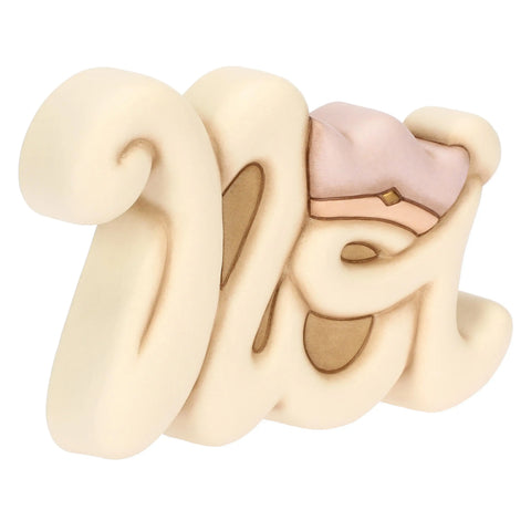 Formella scritta "Noi" in ceramica Thun