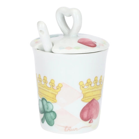 Zuccheriera con cucchiaino in porcellana Incanto di Primavera Thn