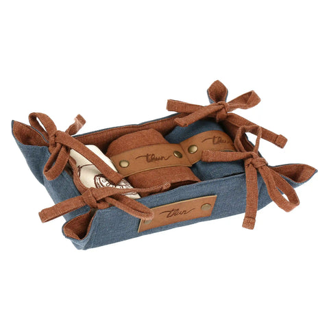 Set 3 canovacci con cestino in tessuto Acqua e Farina Thun