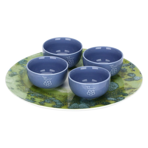 Set 4 ciotoline con vassoio, Oasi Thun