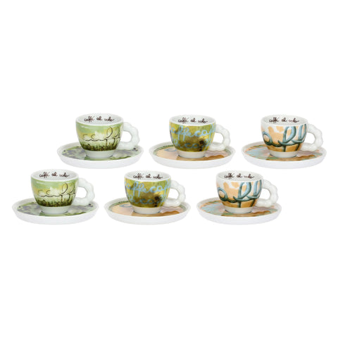 Set 6 tazzine espresso con piattino, Vogliadi Thun