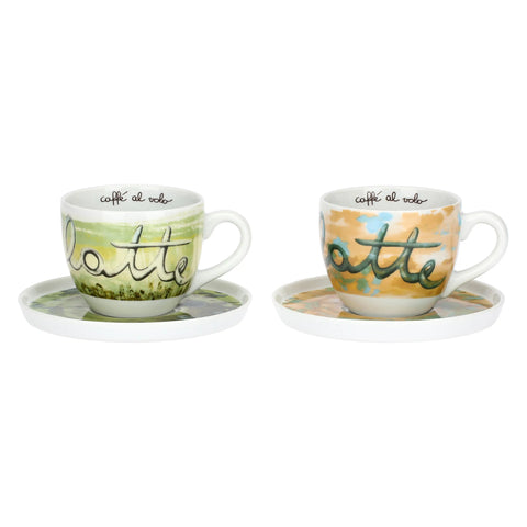 Set 2 tazze colazione con piattino, Vogliadi Thun