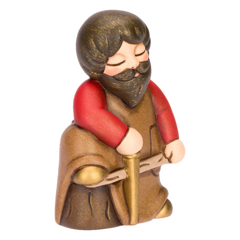 Falegname in ceramica Presepe Classico, Rosso Thun
