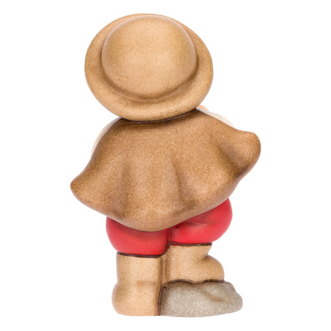 Zampognaro in ceramica Presepe Classico, Rosso Thun