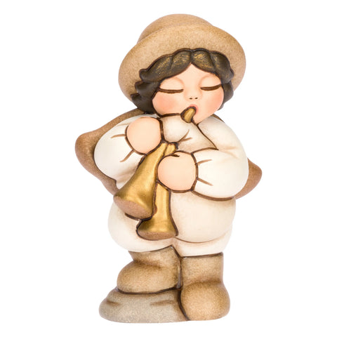 Zampognaro in ceramica Presepe Classico, Bianco Thun
