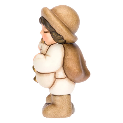 Zampognaro in ceramica Presepe Classico, Bianco Thun