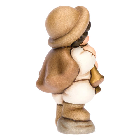Zampognaro in ceramica Presepe Classico, Bianco Thun