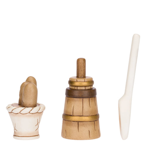 Set 3 pezzi fornaio in ceramica Presepe Classico Thun