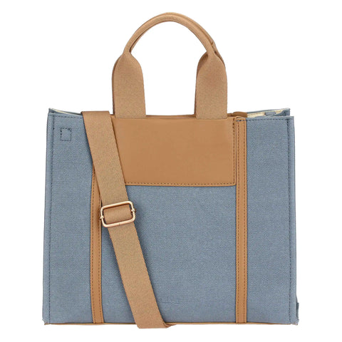 Tote bag denim/marrone, media Thun