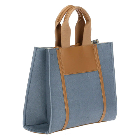 Tote bag denim/marrone, media Thun