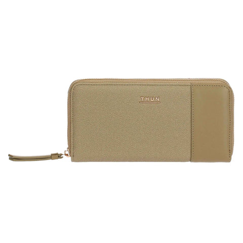 Portafoglio con zip, verde oliva Thun
