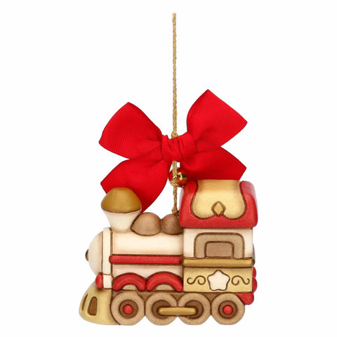 Addobbo natalizio locomotiva in ceramica, maxi Thun