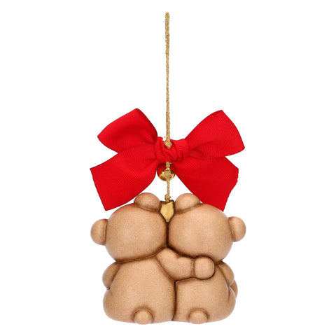 Addobbo natalizio coppia Teddy in ceramica, maxi Thun