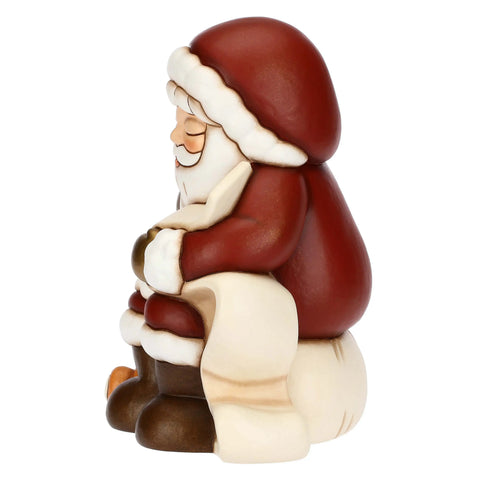 Babbo Natale con lista dei desideri in ceramica Thun