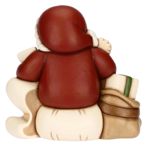 Babbo Natale con lista dei desideri in ceramica Thun