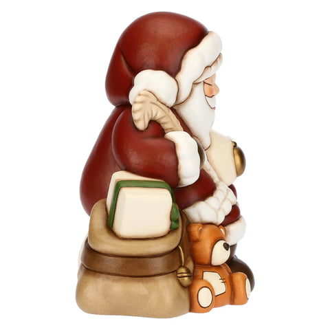 Babbo Natale con lista dei desideri in ceramica Thun