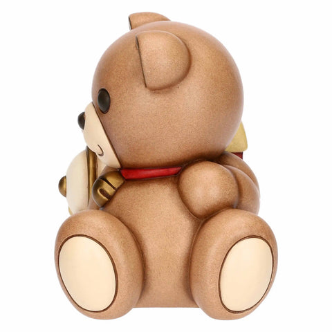 Teddy Natale con trenino in ceramica, grande Thun