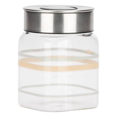 Barattolo in vetro con tappo in acciaio Pure Elegance Thun 680 ml