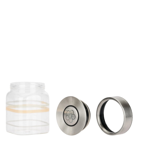Barattolo in vetro con tappo in acciaio Pure Elegance Thun 680 ml