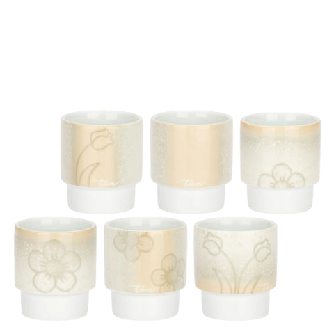 Set 6 caffeini in porcellana, Pure Elegance Thun