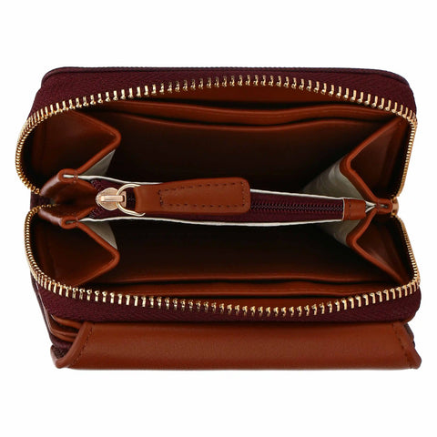 Portafoglio con patta, viola/marrone Thun