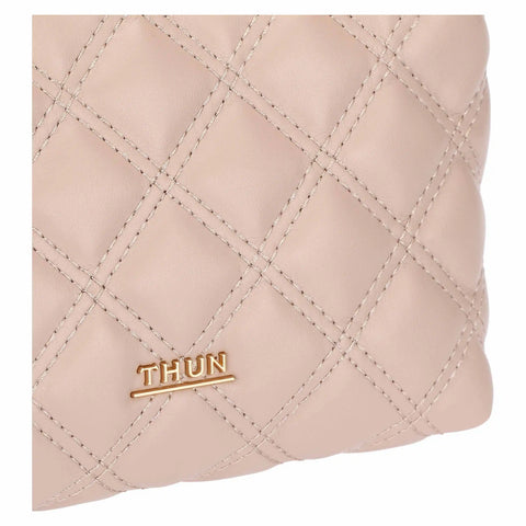 Pochette trapuntata con tracolla, nocciola Thun