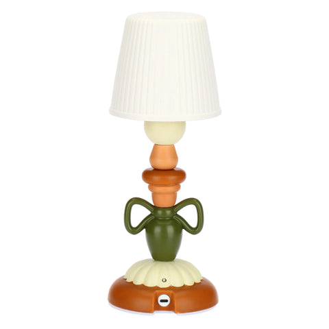 Lampada in porcellana con fiocco, verde Thun