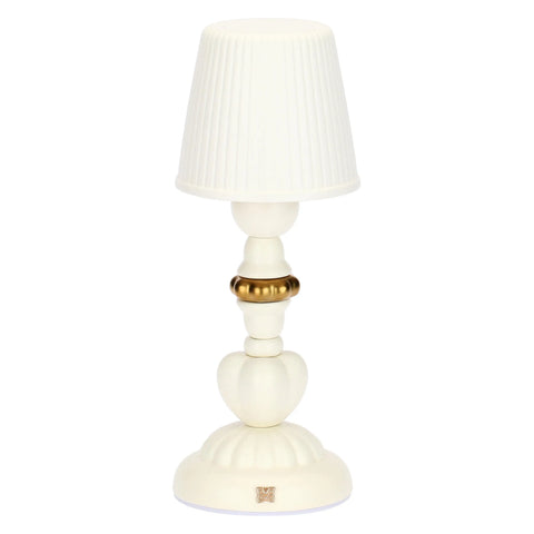 Lampada in porcellana bianca e oro Thun