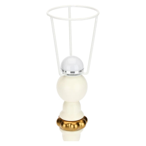Lampada in porcellana bianca e oro Thun
