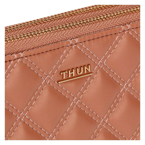 Portafoglio con doppia zip, moka Thun