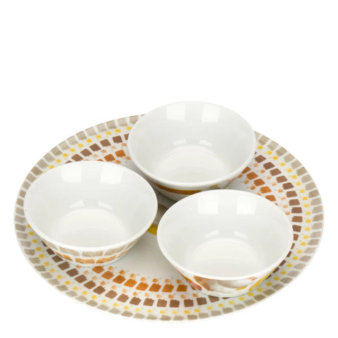 Set 3 ciotole con piatto, Tulipani Thun